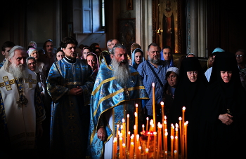 Монастырь. Праздничная служба. / Молебен перед иконой Б.М. &quot;Всецарица.&quot;