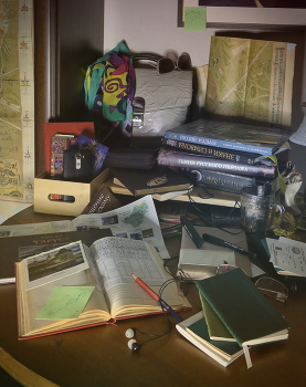 Перед экскурсией / Рабочее место. За неимением плохих книг... :)