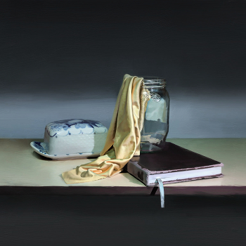 с маслёнкой / натюрморт