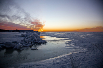 Закат Солнца за горизотнт / Ежедневное природное явление