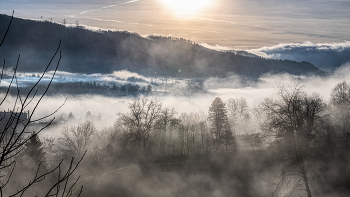 &nbsp; / Morgennebel im Wehratal