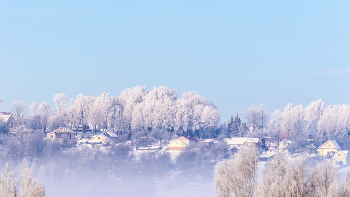 Деревенька среди февраля. / ***