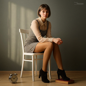 Портрет девушки с будильником / ***