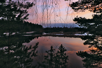 Апрельский вечер / апрельский вечер на закате