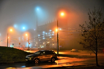 "Ночной туман окутал влажным пледом город ..." / ***