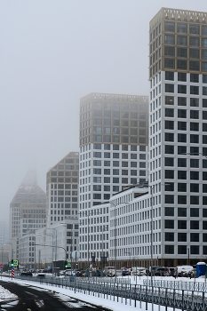 Golden city / Туман на намывном острове. Балтика.