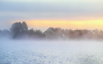 Окутал деревню туман / Рассветные сюжеты