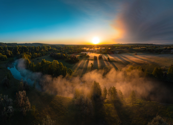 Туманный рассвет / Река Оскол. 
Новооскольский район.
Из фотопроекта "Земля Белгородская».