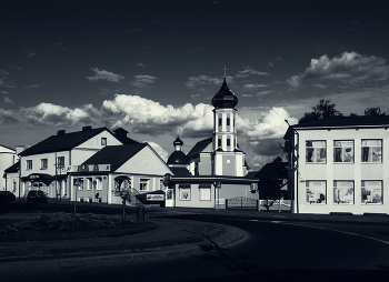 Вид на Троицкий собор / Беларусь, Гродненская область, Слоним, площадь Ленина.