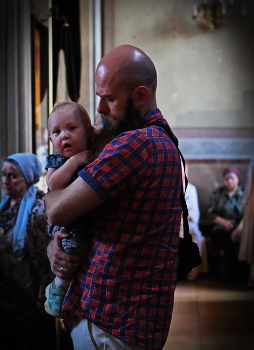 Дети в церкви. / Монастырь. Повседневная жизнь.