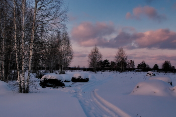 Декабрьский вечер. / Томская область.