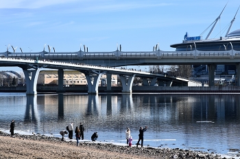 Большая Невка / Вид на Крестовский остров