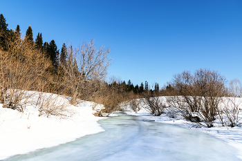 Апрель. Скоро ледоход на речке / Весна