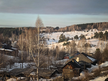 утро в деревне по пути на работу / ***