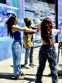 Spiritual Ritual / A group of young people performing a spiritual ritual