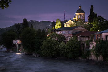 Church of the Annunciation At Night / Ночь над Риони с видом на церковь Благовещения