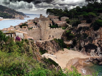 &nbsp; / Tossa de Mar - castell des de camí de ronda - La Selva