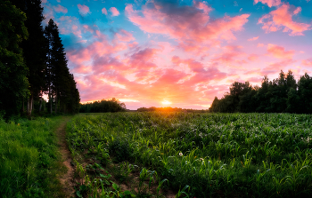 Тихо крался вечер / Панорама, HDR
