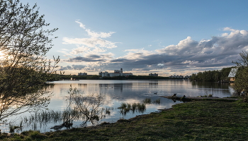весна на озере / Мурманск, Семёновское озеро