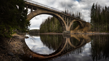 Обручальные кольца через реку Янисйоки / https://vk.com/asergeevphoto