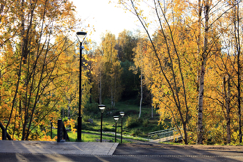 Утро нового дня / Петрозаводск, центральный парк, раннее утро 07.10.26