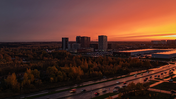 Закаты и рассветы / Москва, Зеленоград , вечер.