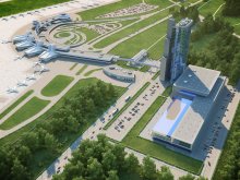 Перспектива развития аэропорта Минск II / v-ray photoshop
