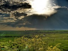 перед дождем / д.Холмичи.  Холм у подножия которого течет р.Лесная