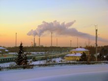 Зимний пейзаж / Завод по производству облаков