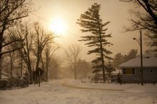 Закат / Снег и природа в маленьком городке