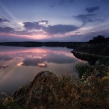 Когда ночь догоняет лиловый закат / р.Берда.Запорожская обл.