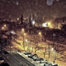 Балконный вид / Одесса,ночь,зима...