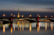 Питер / Санкт-Петербург-  вид на троицкий мост и петропавловскую крепость