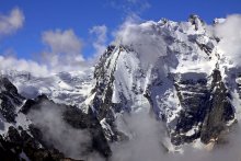 Мижирги / Кавказ. Безенги. Северная стена. Вид с гребня вершины Гидан