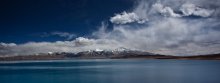 &nbsp; / хребет Гурла Мандата (7694 м), вид со священного озера Манасаровар, Тибет