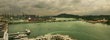 порт-синга / панорама из 6 кадров сингапур