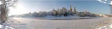 Торжок. Панорама борисоглебского монастыря. Зима / ***