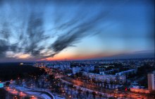 городской пейзаж / Начало зимы. Вечер.