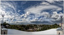 И пусть весь мир подождет... / ------------
Панорама
Два ряда по восемь вертикальных кадров
Съемка с рук
---
Могилев
Небо над речкой Дубровенкой

------------