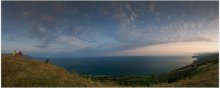 &nbsp; / Вечерний вид на Алушту и Крым, Морское , панорамка, 12вертикальных, f24