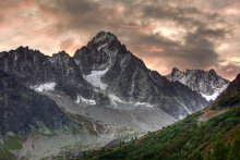 Majestic / Aiguille du Chardonnet and behind, the ridge of Aiguille d’Argentière – taken from Lognan