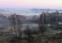 легкий туман / вид с места где находится монастырь