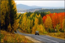 Осенняя дорога / участок дороги в окрестностях Екатеринбурга
