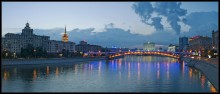 Вид с Бородинского моста / 3 кадра