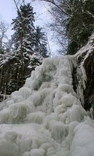 Водопад Гук / карпаты, зима