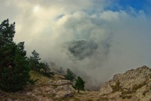 Заблудившись в облаках... / Крым. Ай-Петри, облачно...