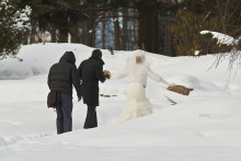 свадьба это праздник / В лютый мороз...в Ботаническом саду в Минске. Чужая фотосессия. Взгляд со стороны.