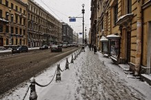 снегопад на Невском / Санкт-Петербург