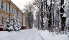 Зима в Витебске / На Успенской горе вдоль губернаторского дворца