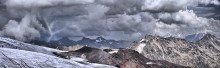 Шторм / Грозовой фронт на высоте 4700метров Панорама из 12 кадров